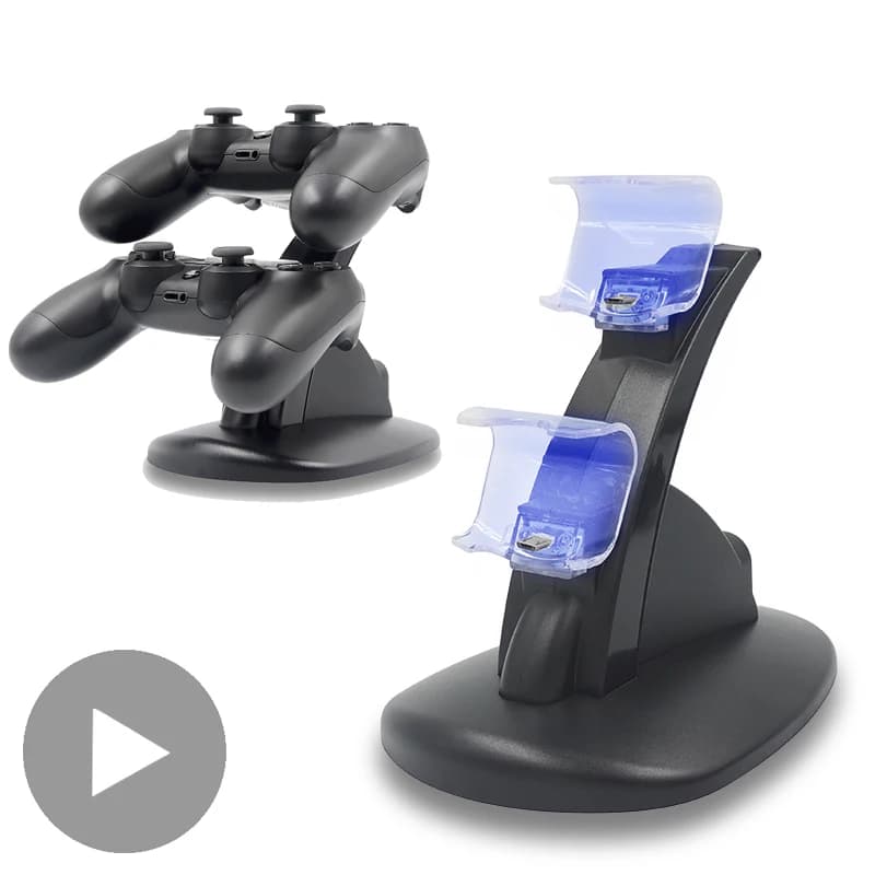 Supporto per controller Sony Playstation PS4 Play Station PS 4 Pro Slim Dualshock 4 Controllo caricabatterie Dock di ricarica Supporto Gamepad