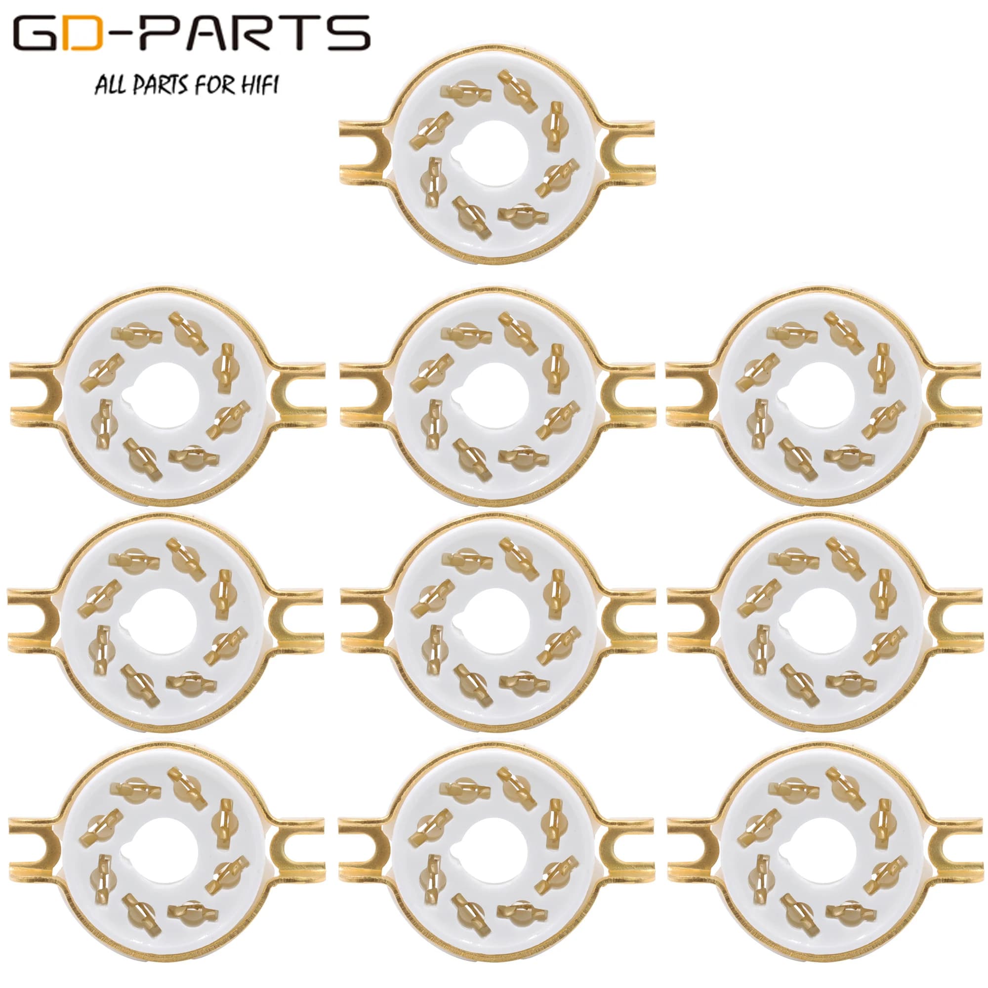 10PCS Montaggio su telaio 8 Pin K8A Prese per tubi in ceramica ottale per KT88 KT66 6SN7 5AR4 GZ34 5881 6V6 5U4G 6550 6J7 6SJ7