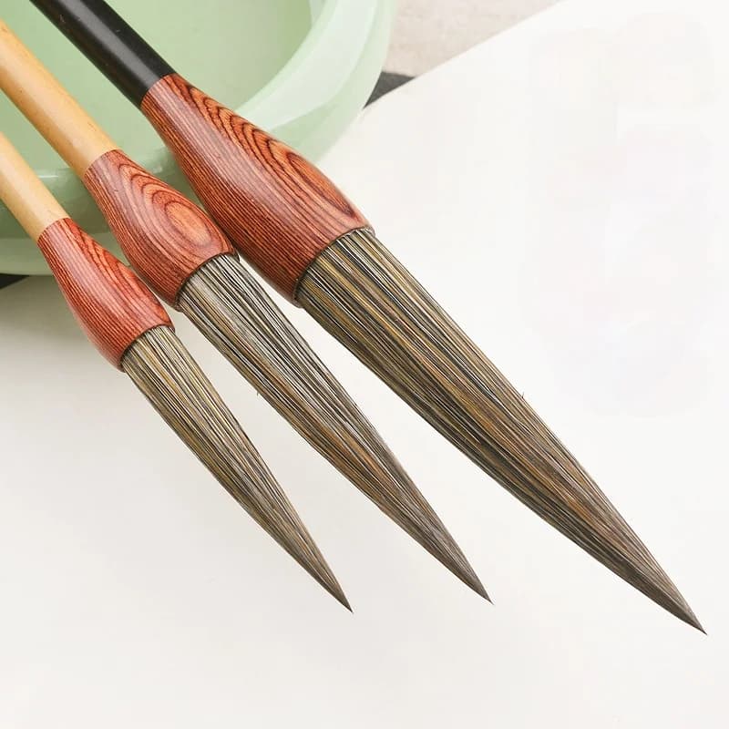 Stone Badger Hair Calligraphy Brush Pen Cursive Calligraphy and Chinese Painting Professional Landscape Creation Brush Pen Set