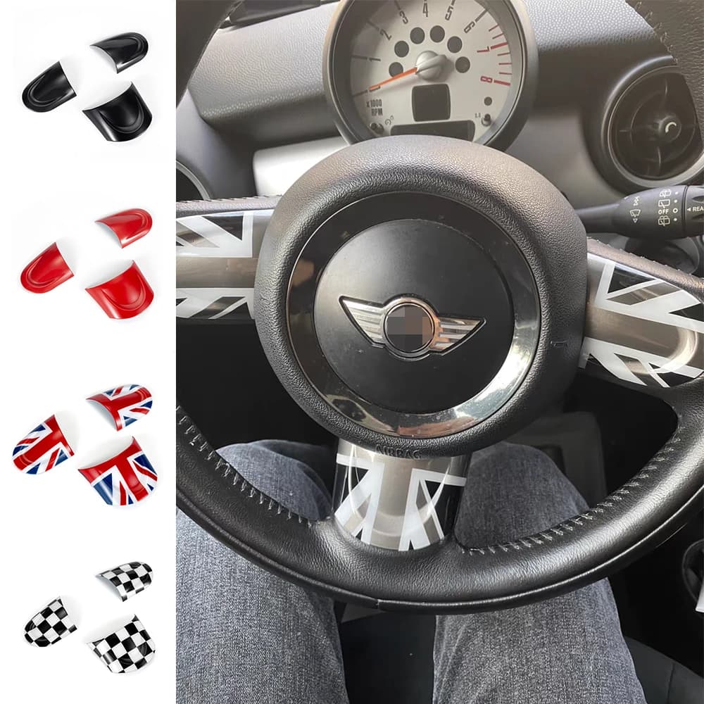 Per MINI Cooper R55 R56 R57 R58 R59 R60 Pulsante di Controllo del Volante Copertura Adesivo Pannello Interruttore di Pulsante Trim Accessori Parti