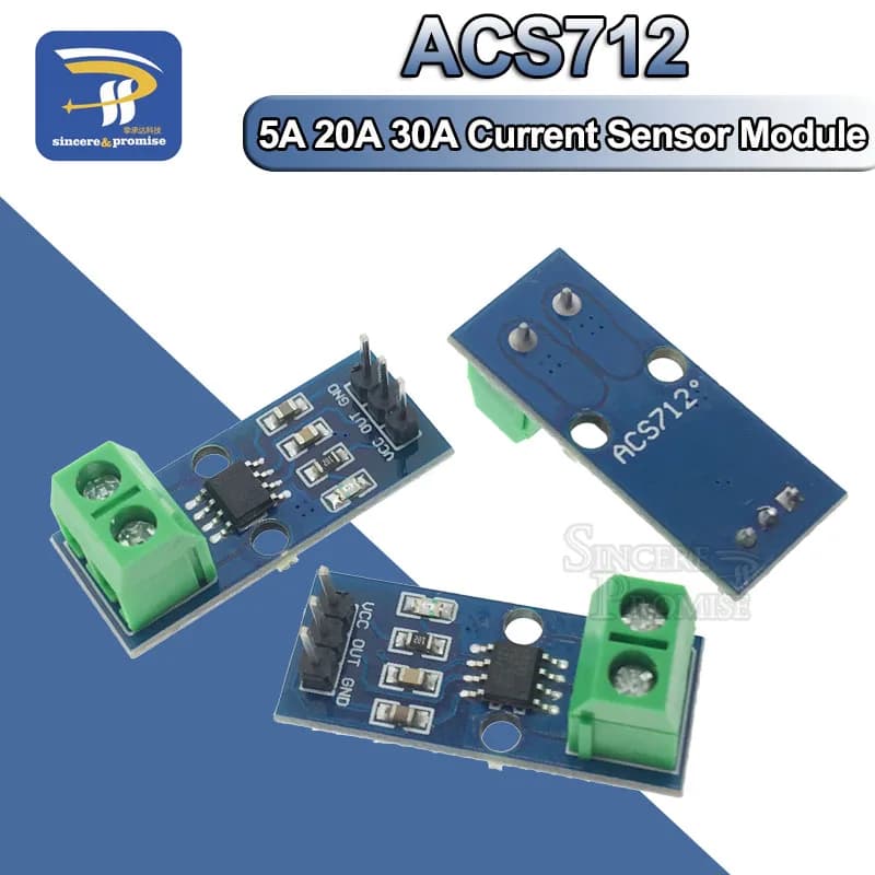 1PCS NUOVO 5A 20A 30A Hall Modulo Sensore di Corrente ACS712 Modello Per Arduino AC DC Scheda di Rilevamento di Corrente