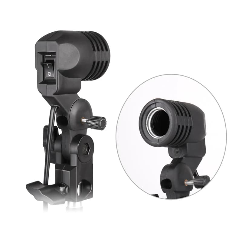 Cavo da 1,8 m Supporto per lampadina E26 / E27 Portalampada con attacco CA con supporto per ombrellone Supporto per lampadina fotografica per foto