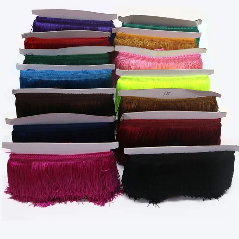 9/15/20/28 centimetri Nappa Frangia Trim 100% Poliestere Frange Lunghe Cucito Per I Vestiti Vestito Tenda Nastro Nappe Per Artigianato Accessori