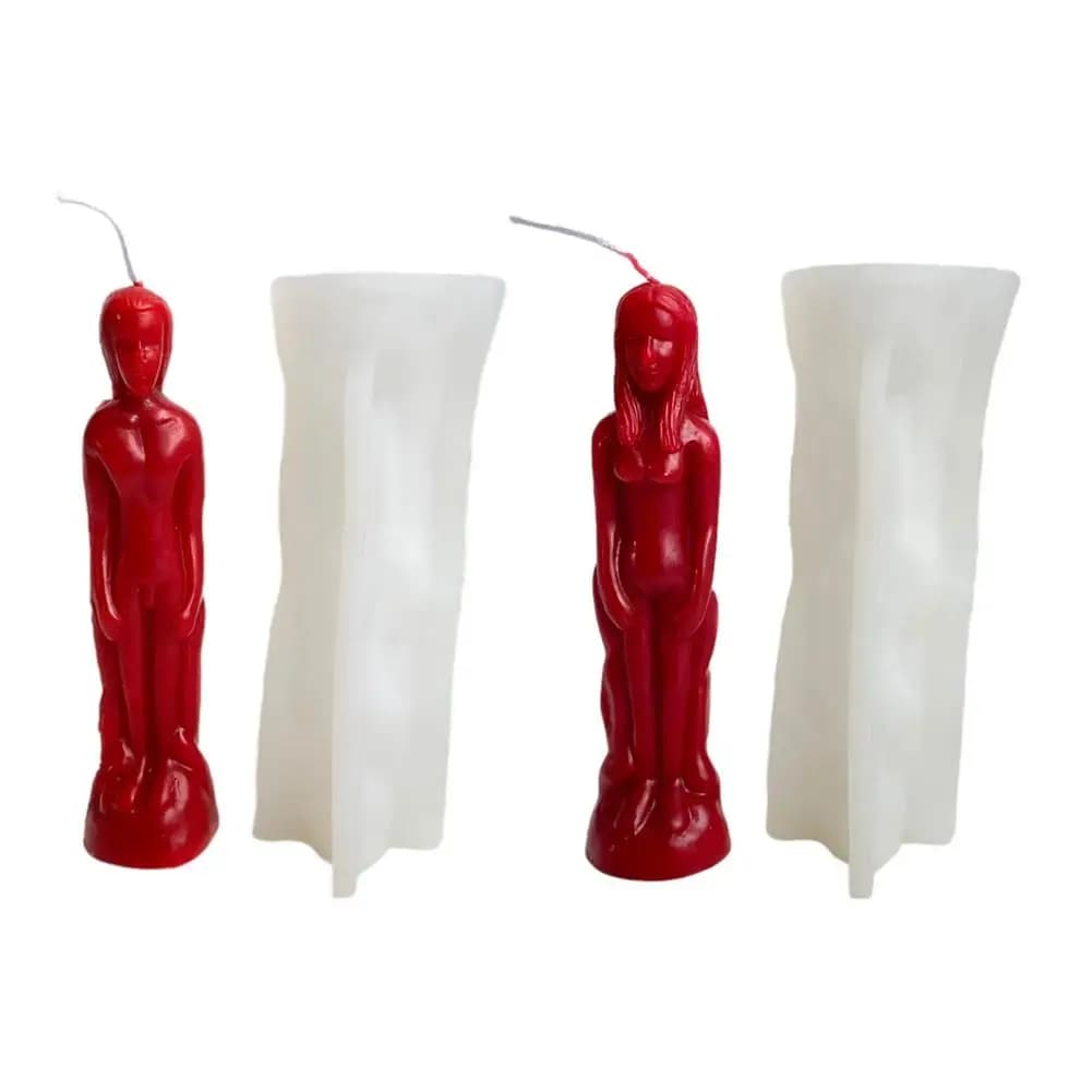 Stampo per candele fai-da-te stampo per candele umanoide forma di uomini e donne forniture per candele stampo in gesso stampo in resina strumenti per fondente stampo per sapone