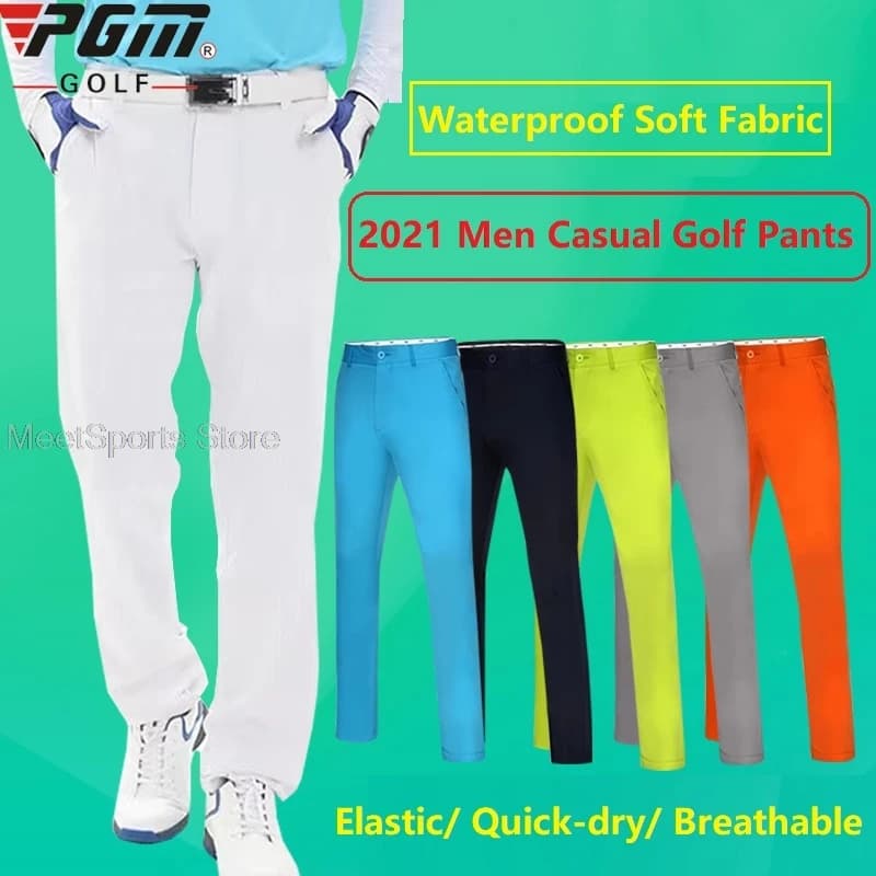 Pgm Golf Pants Men Long Pants High-Elastic Sports Wear Casual Trousers Men'S Summer Slim-Fit Quick-Drying Soft Sweatpants