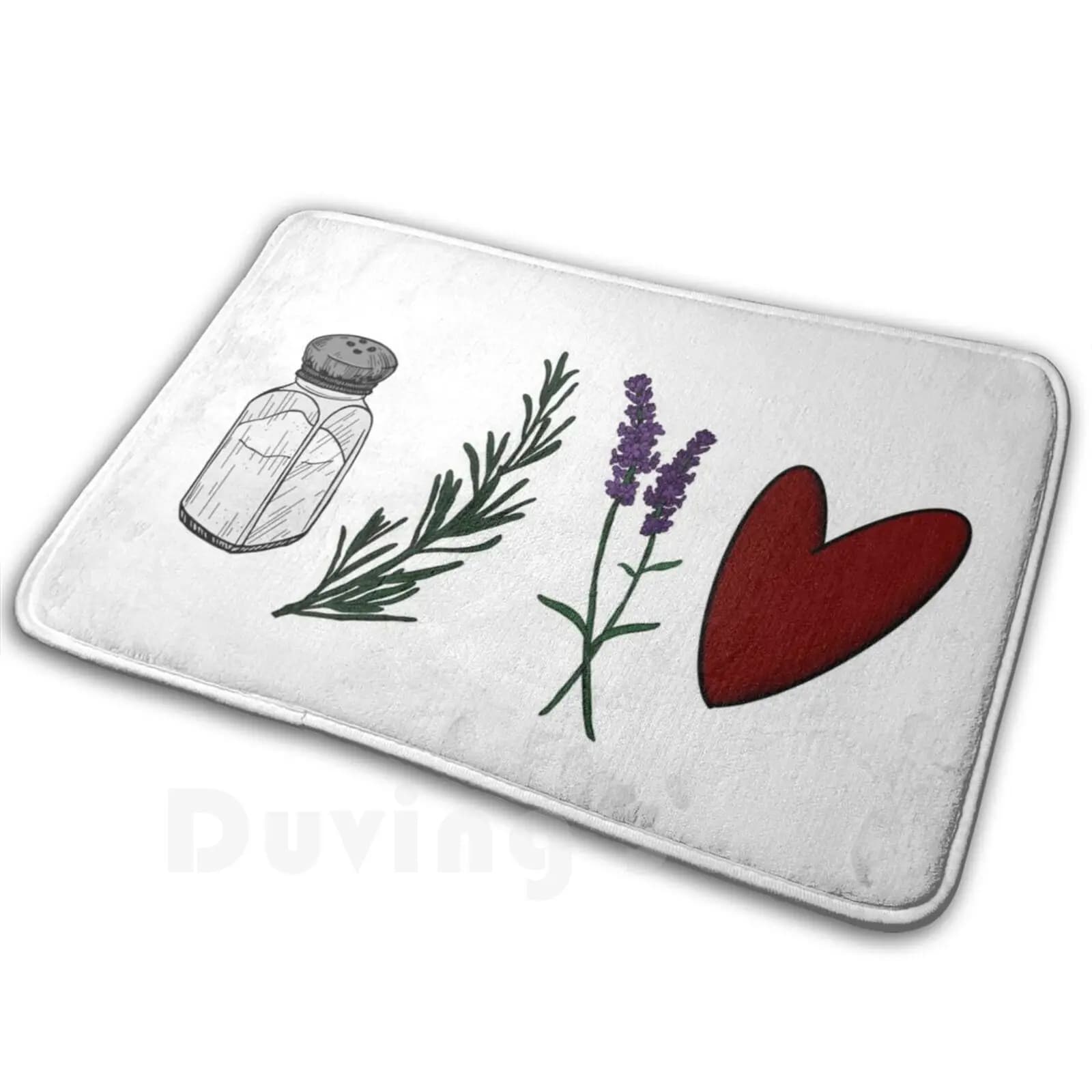 Salt, rosemary, lavender and love Carpet carpet soft non-slip pillow practical quotes of magical movies rosemary salt