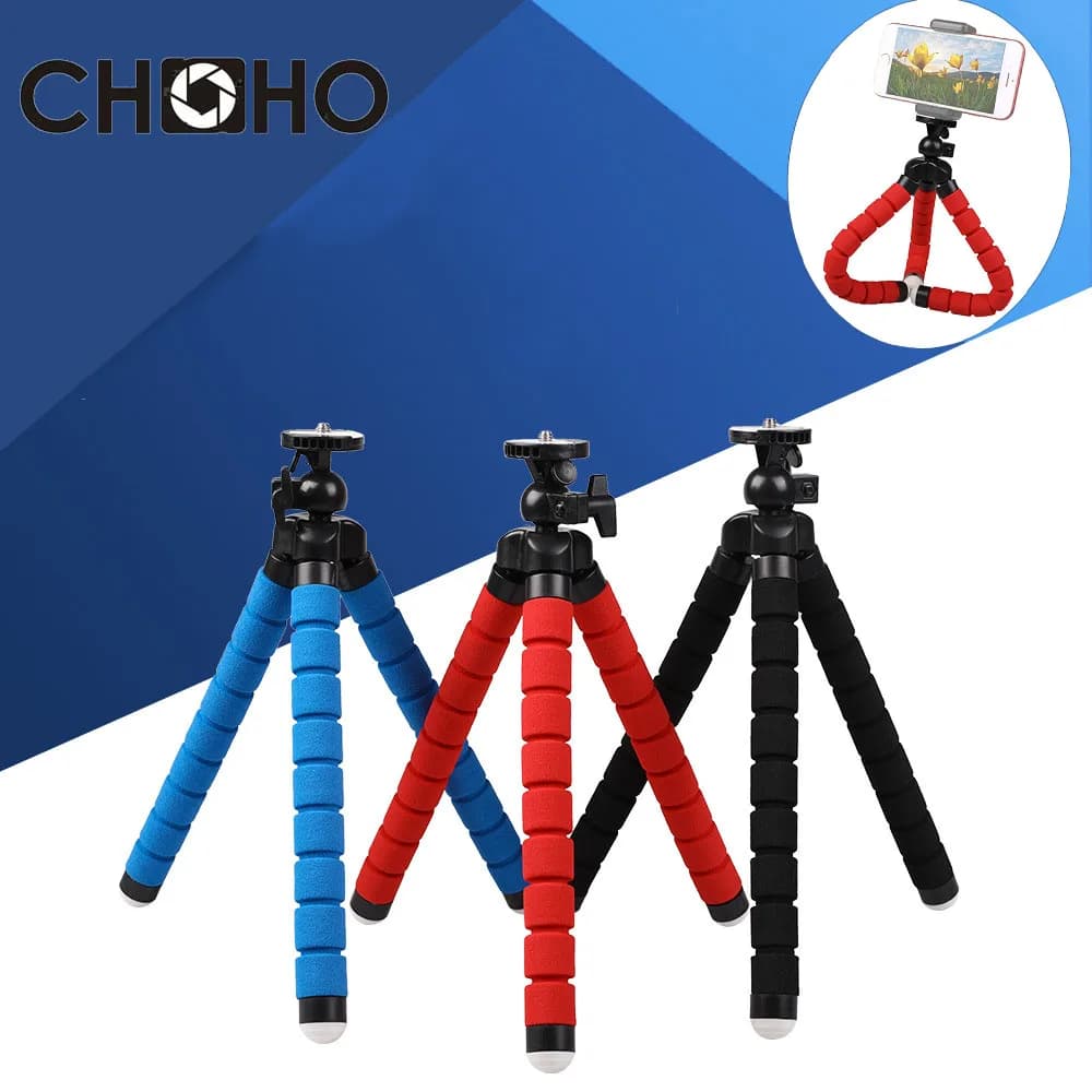 Mini luce Treppiede Flessibile Supporto Da Tavolo Spugna Allungabile Supporto Del Telefono tripode Vlog Selfie Bastone Per La Macchina Fotografica Del Cellulare iPhone