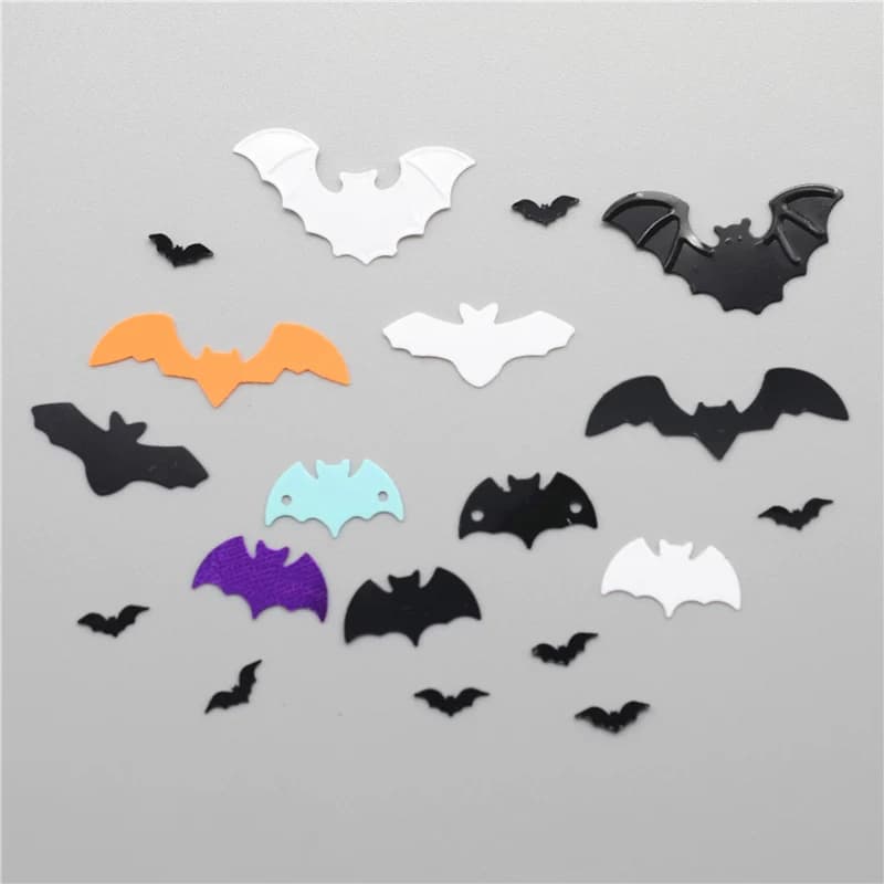50 g/lotto 8*15mm Mix pipistrello di halloween paillettes sciolte bellissimi mestieri per cucire/fare tessitura accessorio fai da te per bambini scrapbook fai da te