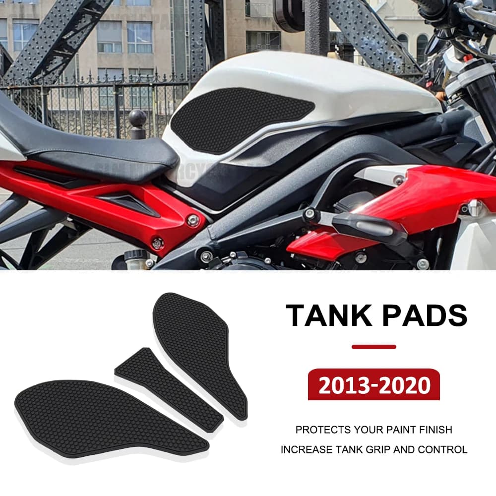 New Motorcycle For DAYTONA 675 /R Street Triple 765 R/RS 2013 - 2020 Anti-slip Tank Pads Sticker Side Gas Knee Grip Traction Pad