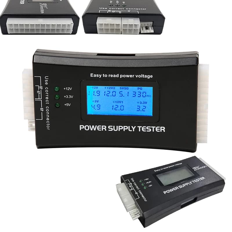 Display LCD digitale PC Computer 20/24 Pin Tester di alimentazione controlla Quick Bank Supply strumenti per Tester diagnostici di misurazione dell'alimentazione