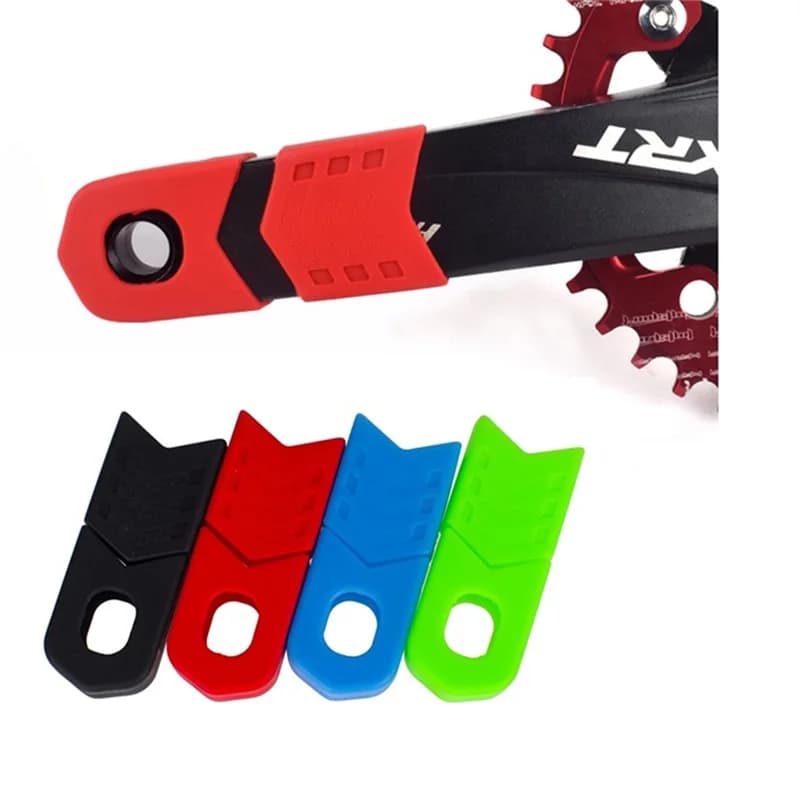 MTB Road Bike Bicycle Crank Arm Protector Cover Crankset Cap Protector Silicone Bike Crank Boots Dust Proof Cover Boot
