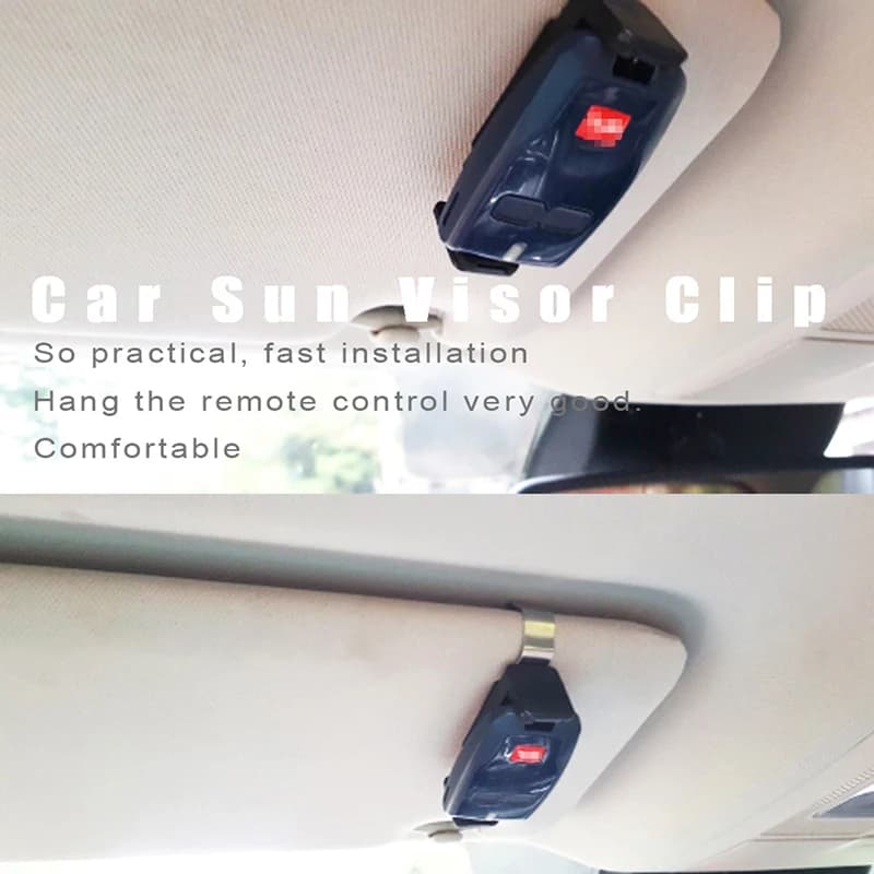 Supporto per clip per visiera parasole per auto 47-68 mm per telecomando per porta del garage