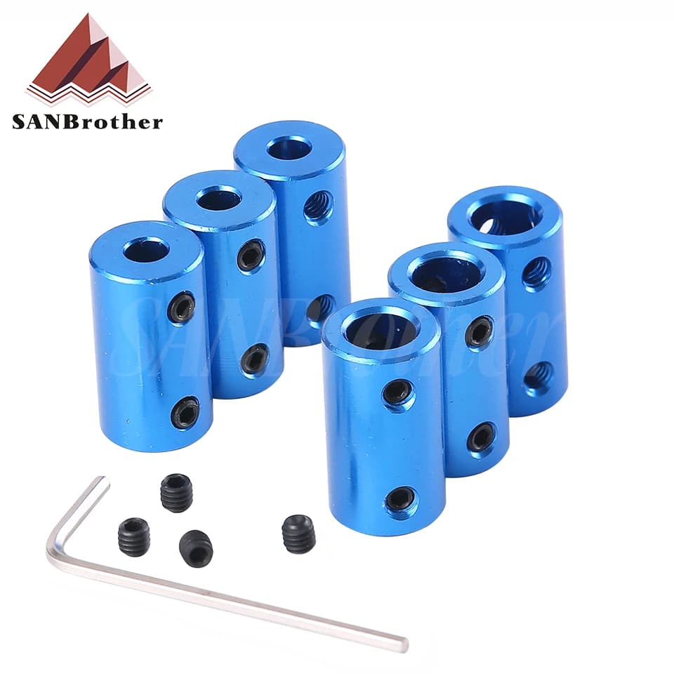 1pc D14L25 giunto in lega di alluminio foro 3*5mm 4*6mm 5*8mm parte di stampa 3D blu flessibile albero accoppiatore vite parte motore passo-passo