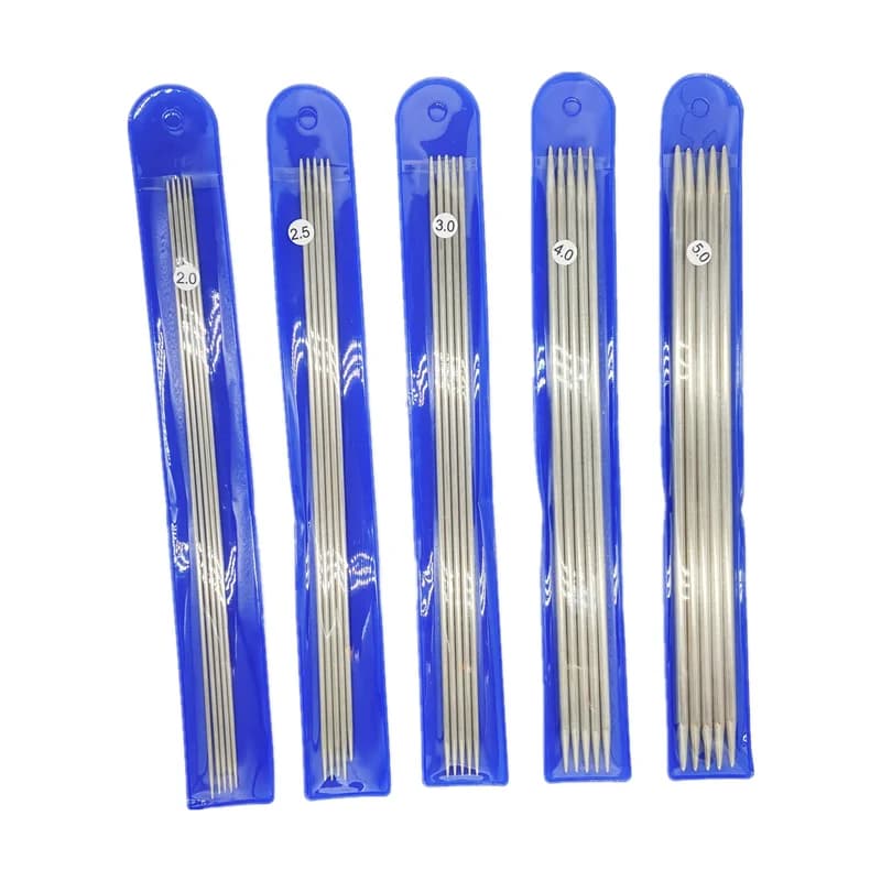 25 Pz/set 25/35 cm Doppio ago Dritto Ferri da maglia set In Acciaio Inox Uncinetto strumenti per maglieria Uncinetto ago kit