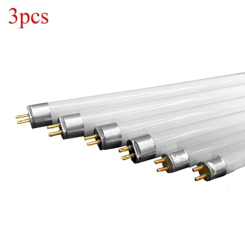 3pcs T4 tubo fluorescente luce diurna T5 lampada fluorescente nastro lampadina lampadina lineare specchio faro bagno 8 luce gialla