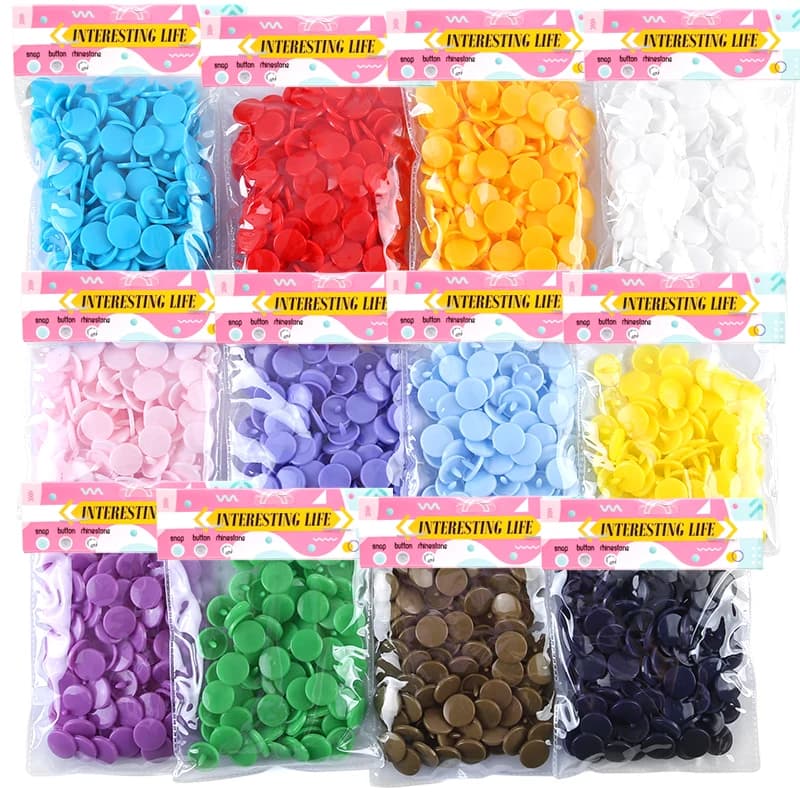 Bottoni automatici T5 in plastica all'ingrosso confezione da 5 pezzi per abbigliamento chiusure a bottone per indumenti fai-da-te utilizzate per pannolini per bambini/bavaglini/borse/cartelle/