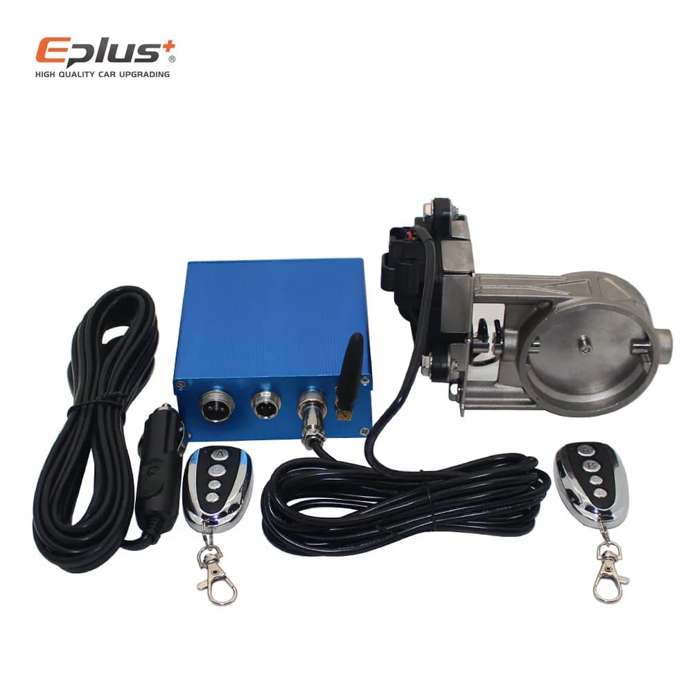 EPLUS Kit elettrico valvola tubo di scarico auto Modalità multi-angolo universale 51 63 76MM Kit remoto dispositivo di controllo