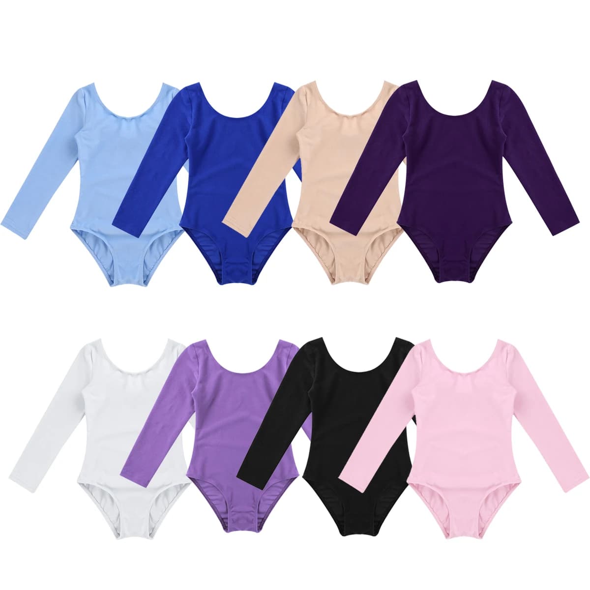 Bambini Ragazze Balletto Danza Ginnastica Body Manica lunga Yoga Body Ballerina Classe di danza Formazione Performance Costume