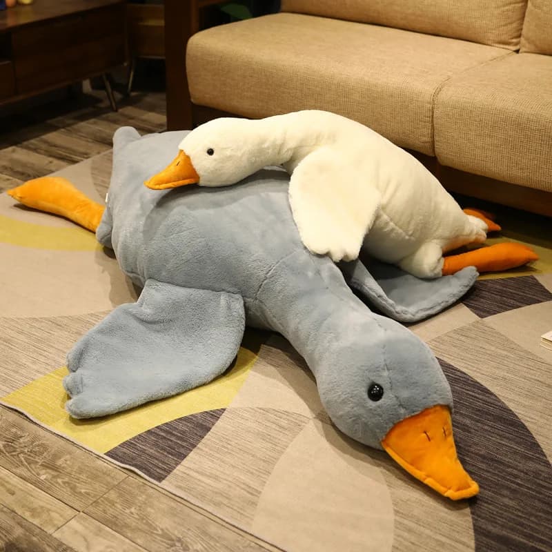 Simpatici grandi giocattoli di peluche d'oca bianca Bambole di accompagnamento per bambini di animali Bambole di peluche Comfort Cuscino morbido Cuscino Nordic Home Decor Regalo