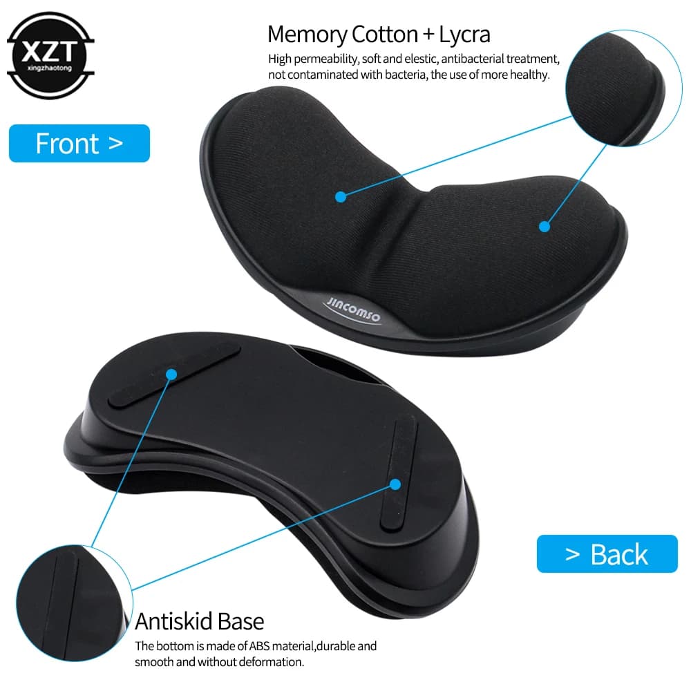 Tappetino per mouse da gioco in memory foam Comfort Poggiapolsi 3D Poggiapolsi in gomma Tappetino per mouse Design ergonomico e sano per computer PC