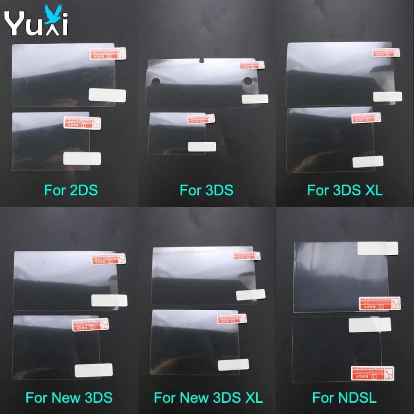 YuXi Pellicola protettiva trasparente HD superiore inferiore per DS Lite NDSL per 2DS Nuova protezione schermo LCD 3DS XL