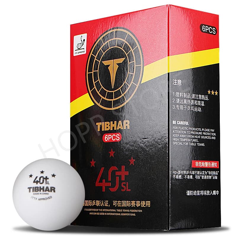 Pallina da ping-pong senza cuciture tibede a 3 stelle 40 + nuove palline da ping pong in plastica omologate ITTF