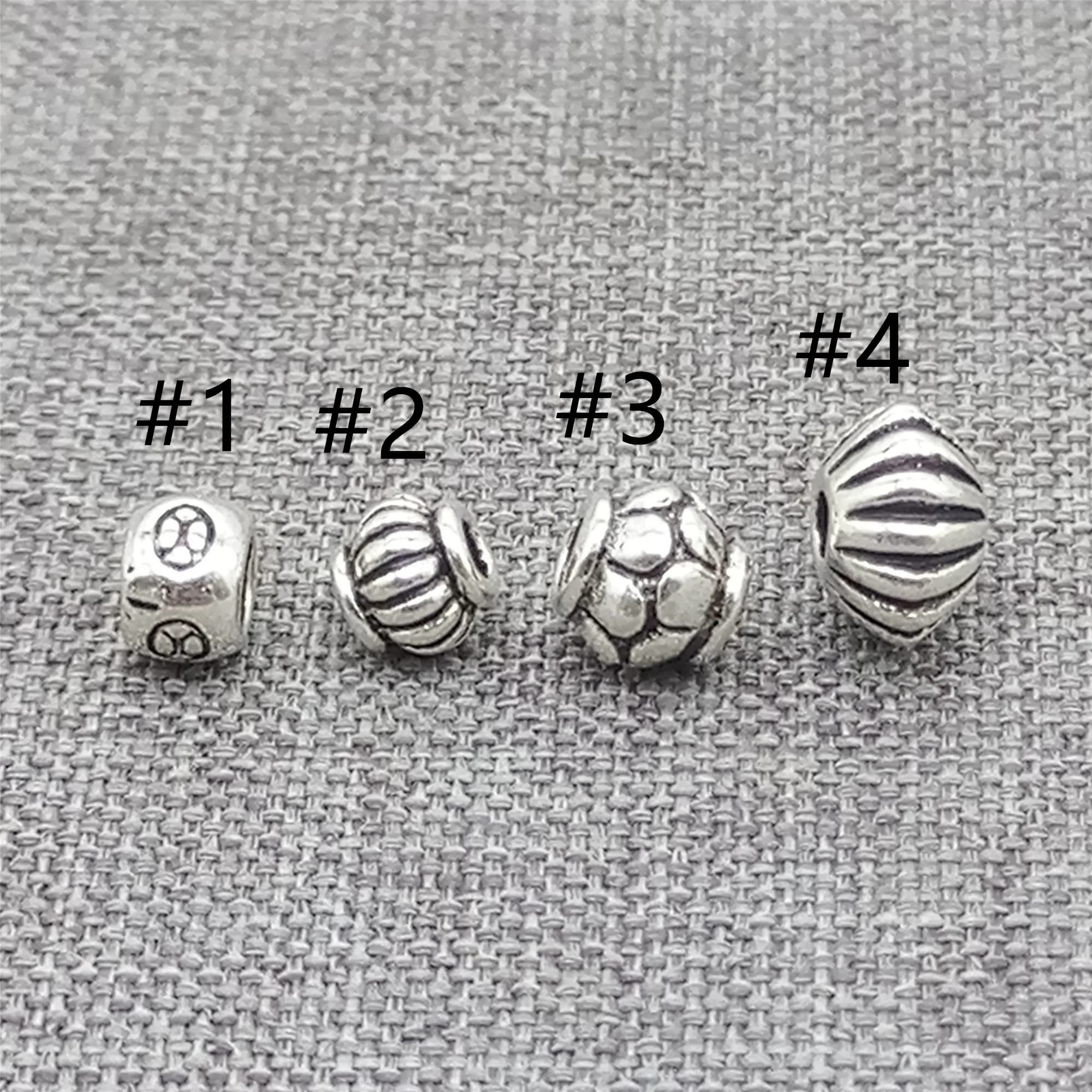 10 Pieces Sterling 925 Sterling Silver Small Seed Pearls With Floral Stitching Pattern Bracelet