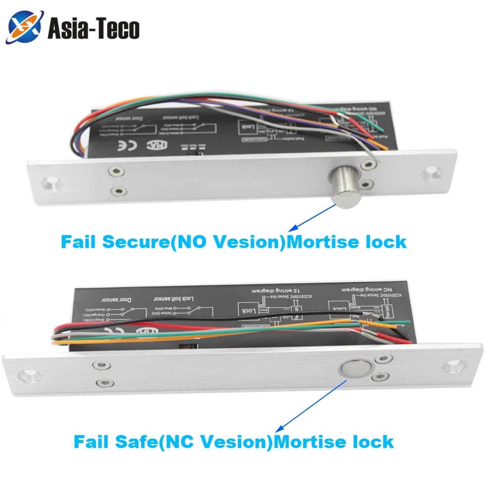 Serratura elettrica Uscita magnetica con ritardo DC 12V Fail Safe Fail Secure Bolt Serratura da infilare NC/NO Serratura elettronica