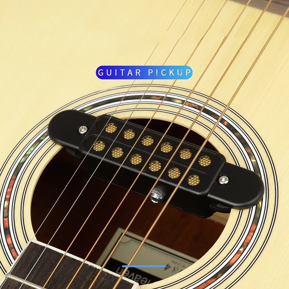 M MBAT Clip-on a 12 fori Pickup per chitarra accessori per strumenti a corda trasduttore per chitarra acustica Folk Ukulele con cavo musicale