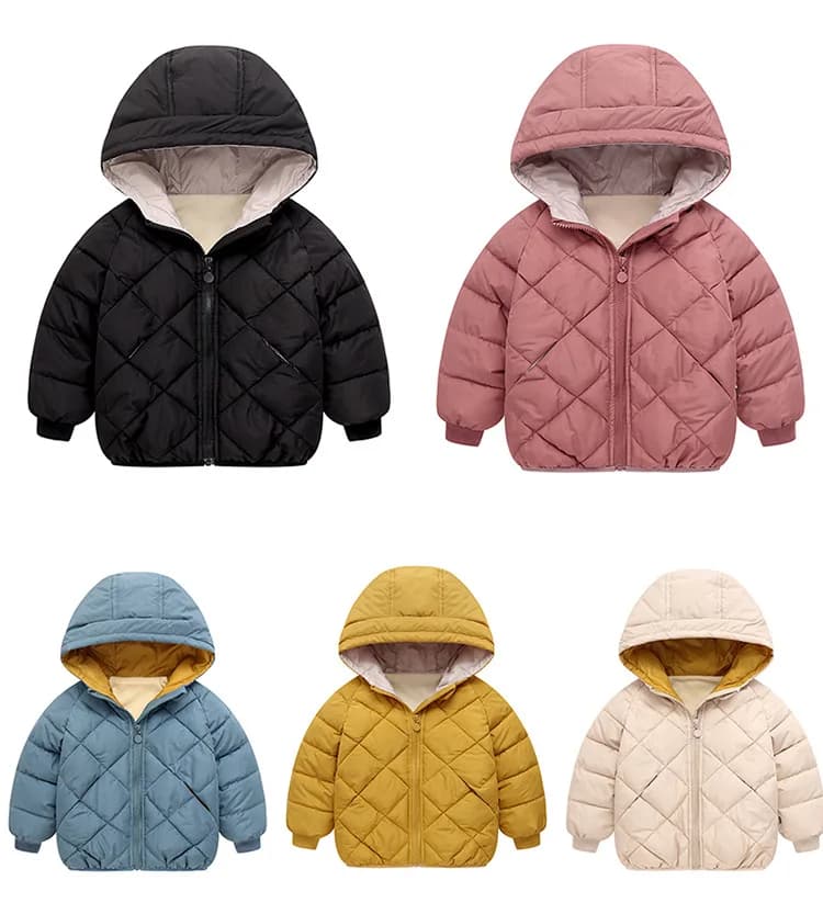 Autumn Winter New Children Down Jacket Boys Girls Fashion Thick Warm Jacket Baby Hooded Warm Outwear Kids Cotton Coat 2-7 Year