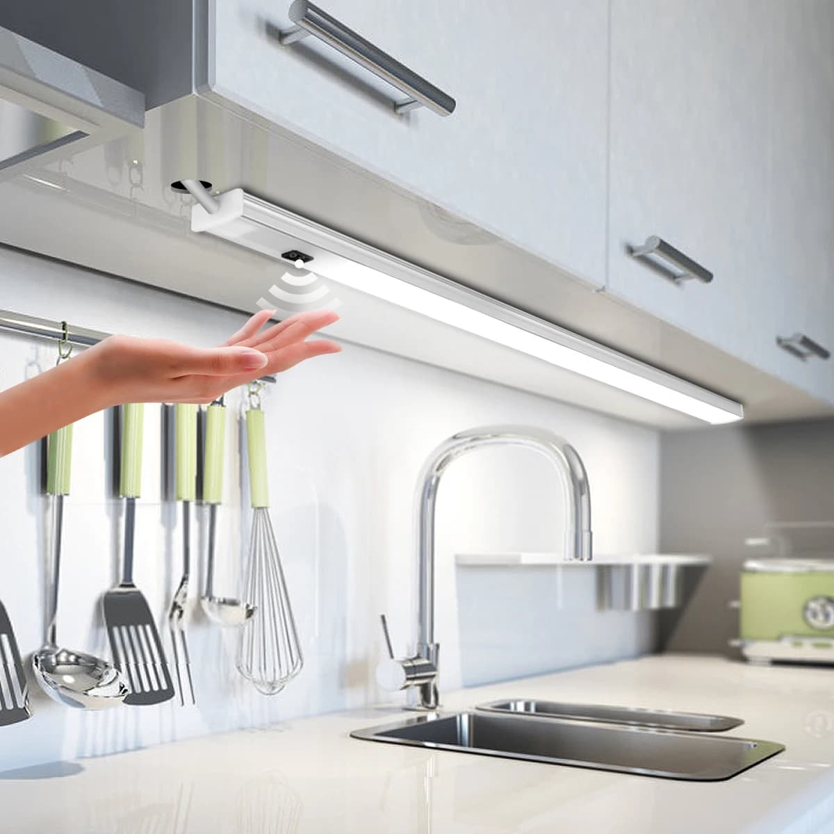 5V USB Alimentato Intelligente LED Cucina Luce Sensore di Spazzata A Mano Lampada Retroilluminazione per Armadi Armadi Armadio Illuminazione 30/40/50cm