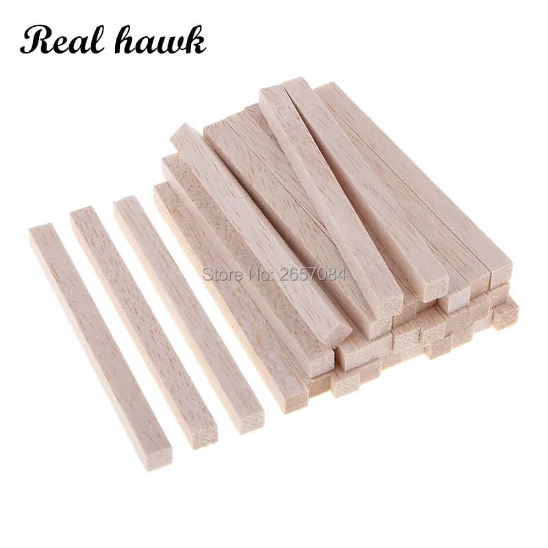 4X4X50/80/100/130/150 Millimetri Quadrati di Legno di Balsa Bastone Tassello di Legno asta di Blocco per I Bambini Modello di Fare Ornamenti Fai da Te