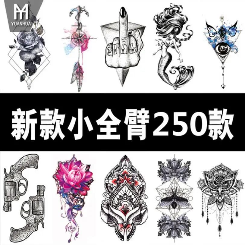 new dreamcatcher and feathers temporary tattoos waterproof sexy women body art color fake tattoo compass on shoulder arm T1796