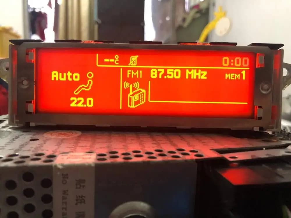 5 Menu Per Peugeot Supporto Schermo USB Dual-zone Aria AC Display Bluetooth Rosso Monitor 12 pin 307 407 408 C4 C5 Schermo di visualizzazione per auto