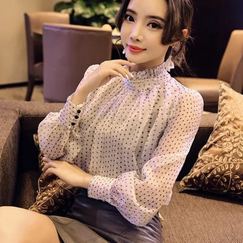 Camicia a maniche lunghe da donna, camicetta ampia, abbigliamento da donna da ufficio, nuovo arrivato, moda primaverile, 2024