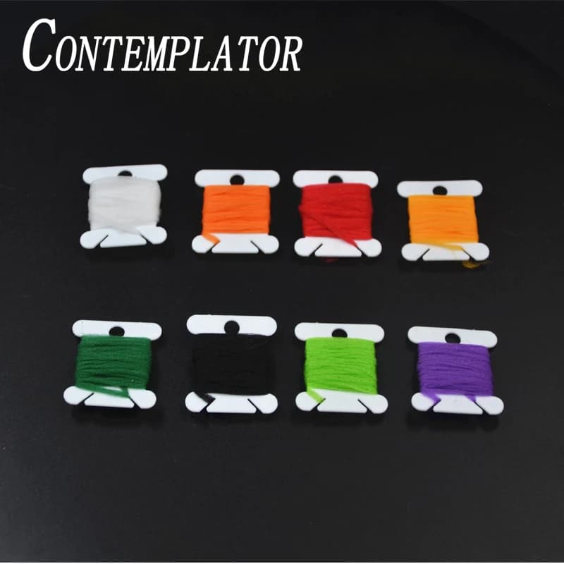 CONTEMPLATOR 8 colori opzionali Mosche secche Paracadute Post Ali divise Fibre per legare mosche 2 yard/carta Filetti galleggianti per custodie per smerigliatrici