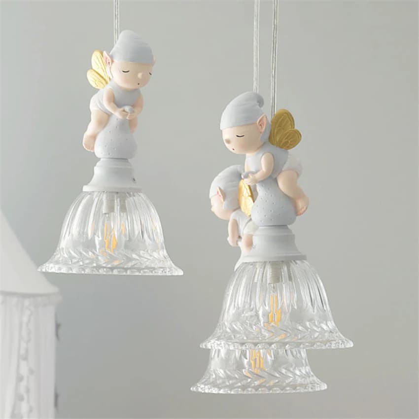 Lampade a sospensione fata farfalla Camera da letto Camera dei bambini Sala studio Soggiorno Ristorante Negozio di abbigliamento Lampade a sospensione per ragazza ragazzo
