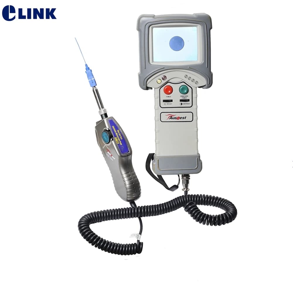 Microscopio in ispezione a fibra ottica FVO-730B-H Palmare 400X PC/APC/MTP Schermo da 3,5 pollici 400X Fibra ottica Microscopio ELINK