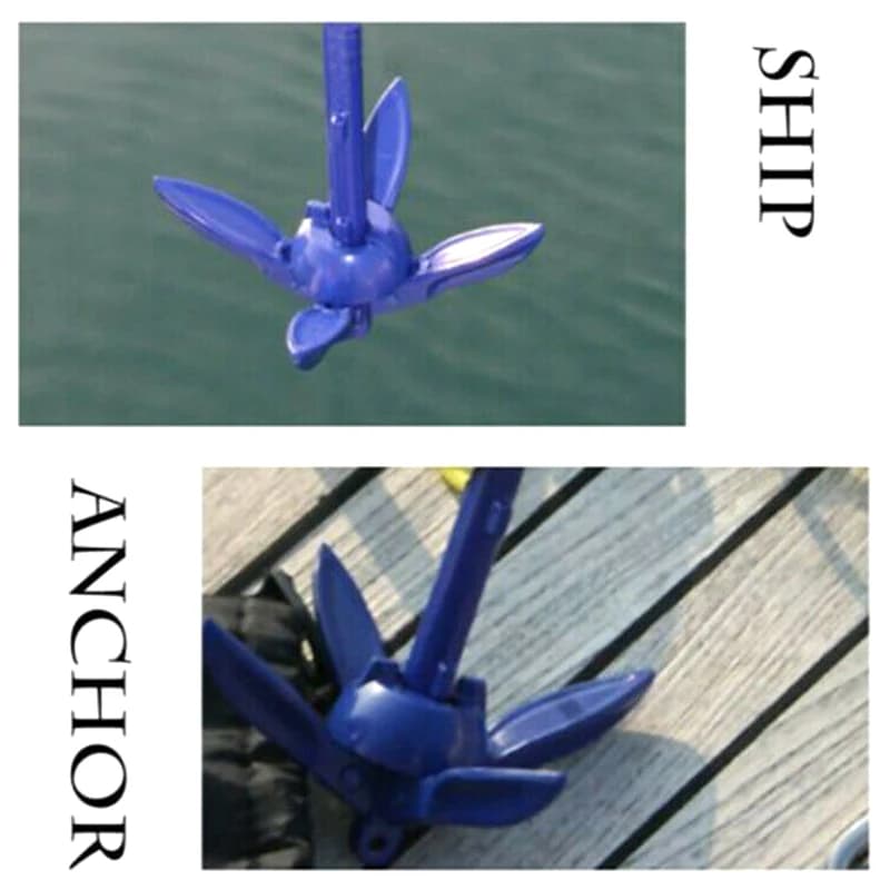 Ancoraggio pieghevole ancora Kayak canoa barca ancora marina alluminio leggero piccolo antiruggine accessori per ancoraggio moto d'acqua