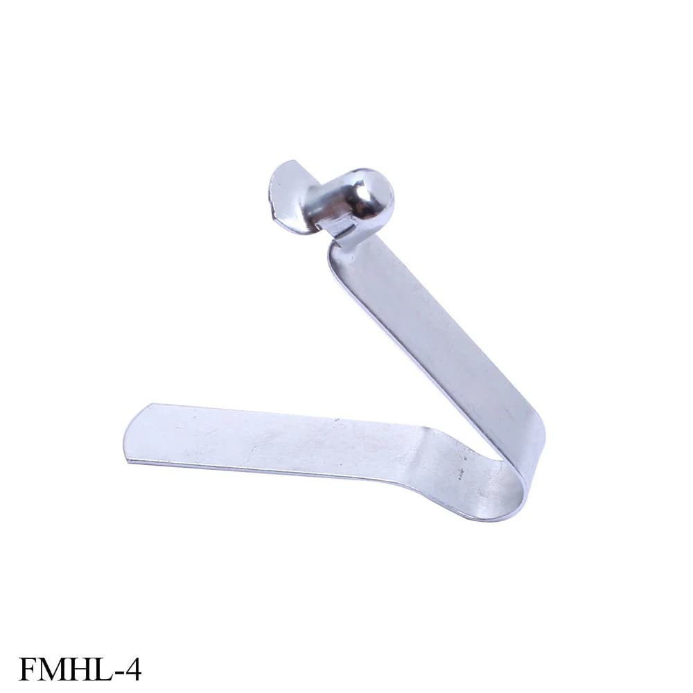 FINEWE 4 pz/lotto 7.5 millimetri Singolo Pulsante di Chiusura A Scatto Caravan In Acciaio Kayak Paddle Molla Clip Tenda Palo Push Hollow pulsante Molla clip