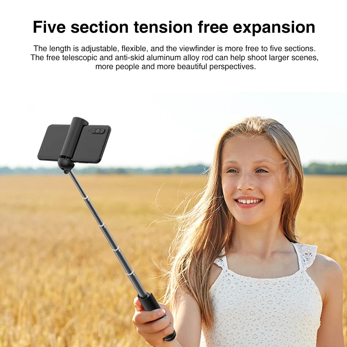 Mini Firefly Pocket Selfie Stick Asta da viaggio pieghevole con telecomando Bluetooth per Iphone e Android (Xiaomi/huawei/vivo)