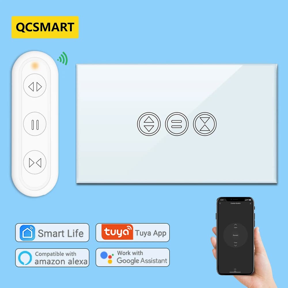 Tuya Smart Life interruttore per tende telecomando tapparella RF + WiFi App Timer compatibile con Google Home Alexa Echo DIY