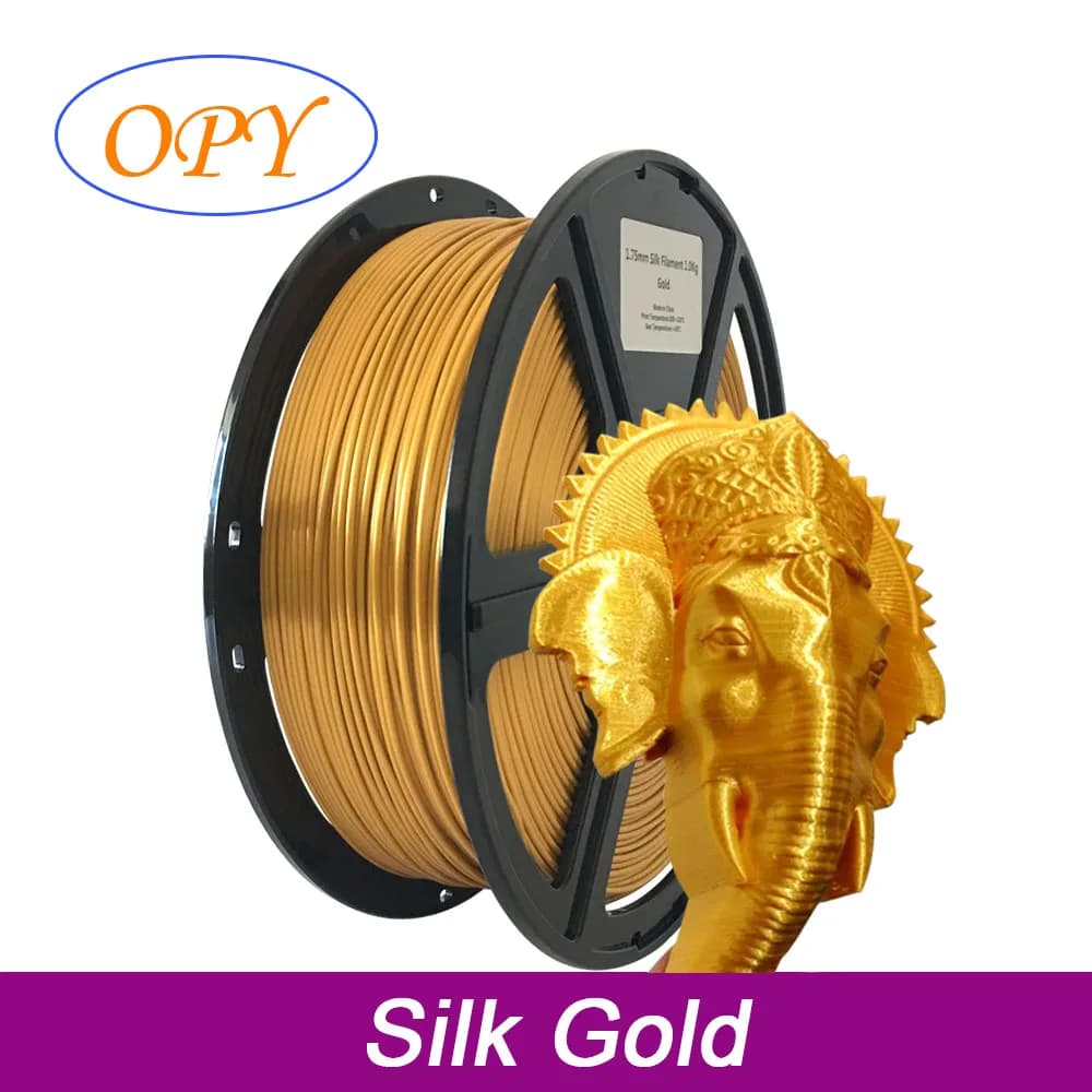 Silk Filament Silk Filament for 3D Printer Pen 1.75 mm 1 kg 100 g 10 m Gold Silver Copper Two-tone Material Plastic Spools for Printing