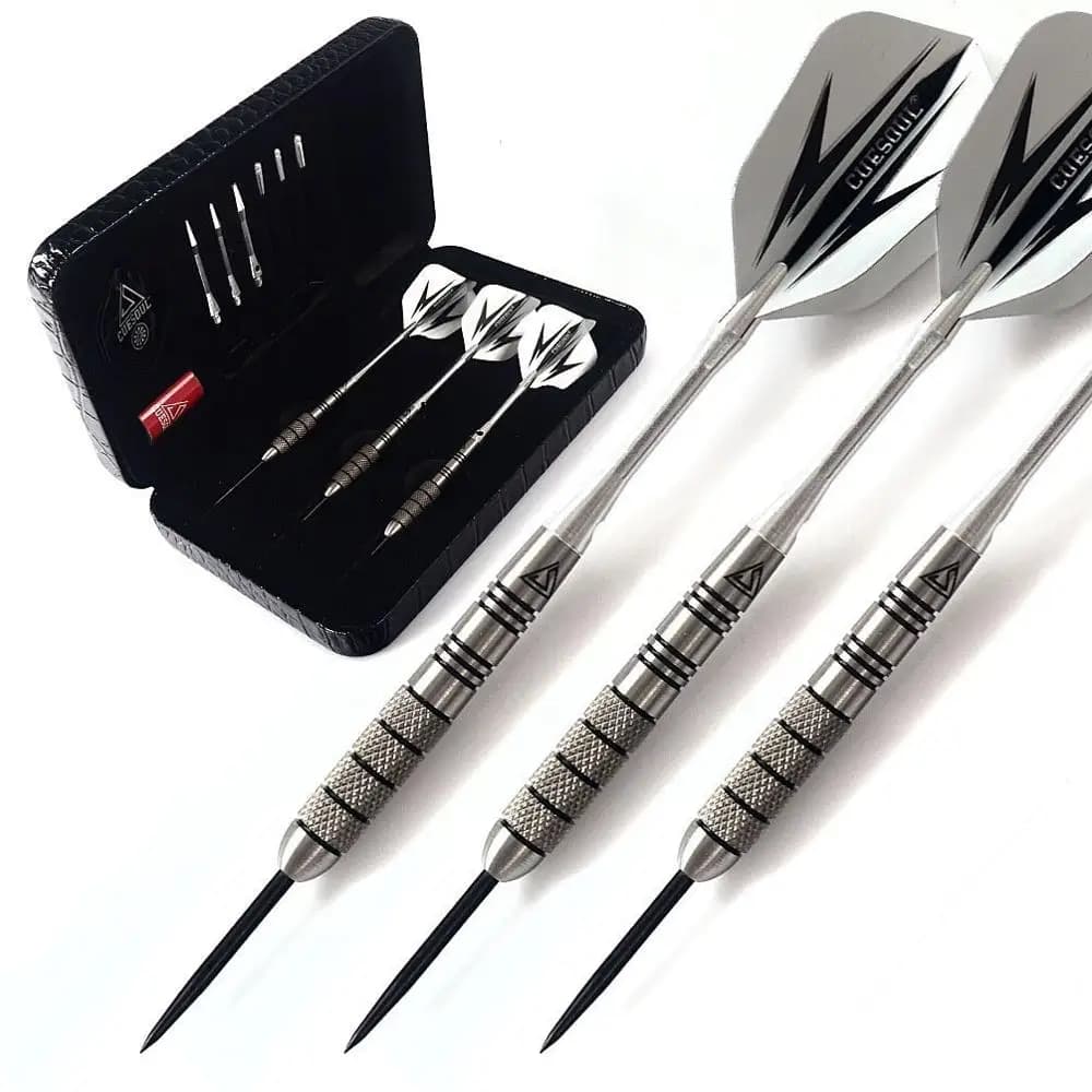 Freccette con punta in acciaio al tungsteno CUESOUL 95% con alberi in alluminio 6 pezzi-30g/28g/26g/25g/24g/22g