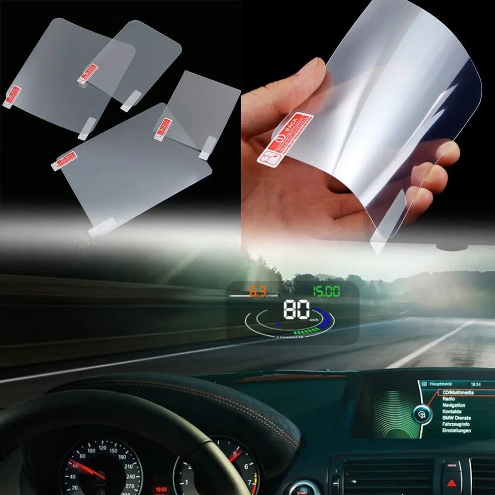 Nuovo telefono GPS accessori Auto pellicola riflettente trasparente adesivo per parabrezza per Auto proiettore HUD Head Up Display