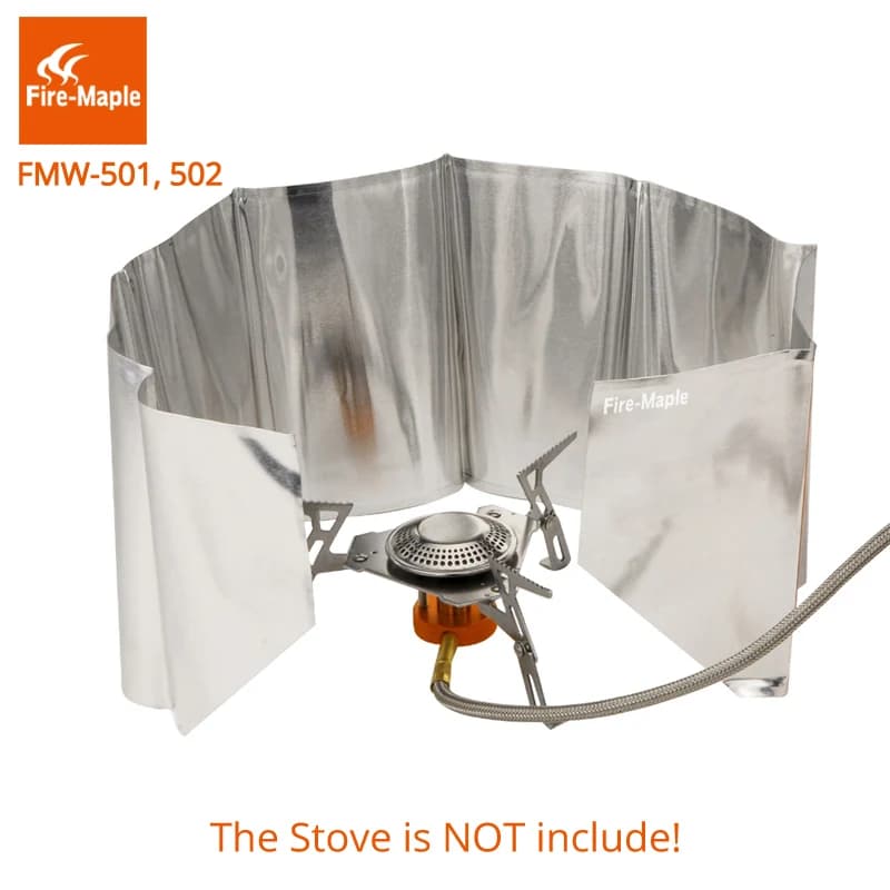Light Foldable Aluminum Windshield Windscreen Outdoor Camping Fire maple Windscreen ultralight windscreen 8 plates