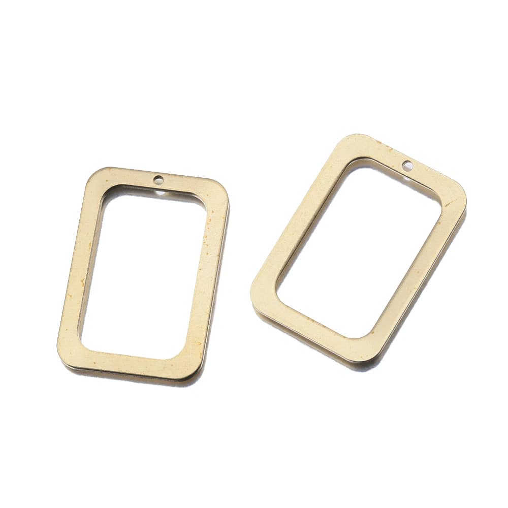 10 pezzi in ottone grezzo rettangolo scava fuori cornice orecchini pendenti ciondoli castone in resina stampo fai da te per gioielli collana che realizza accessori