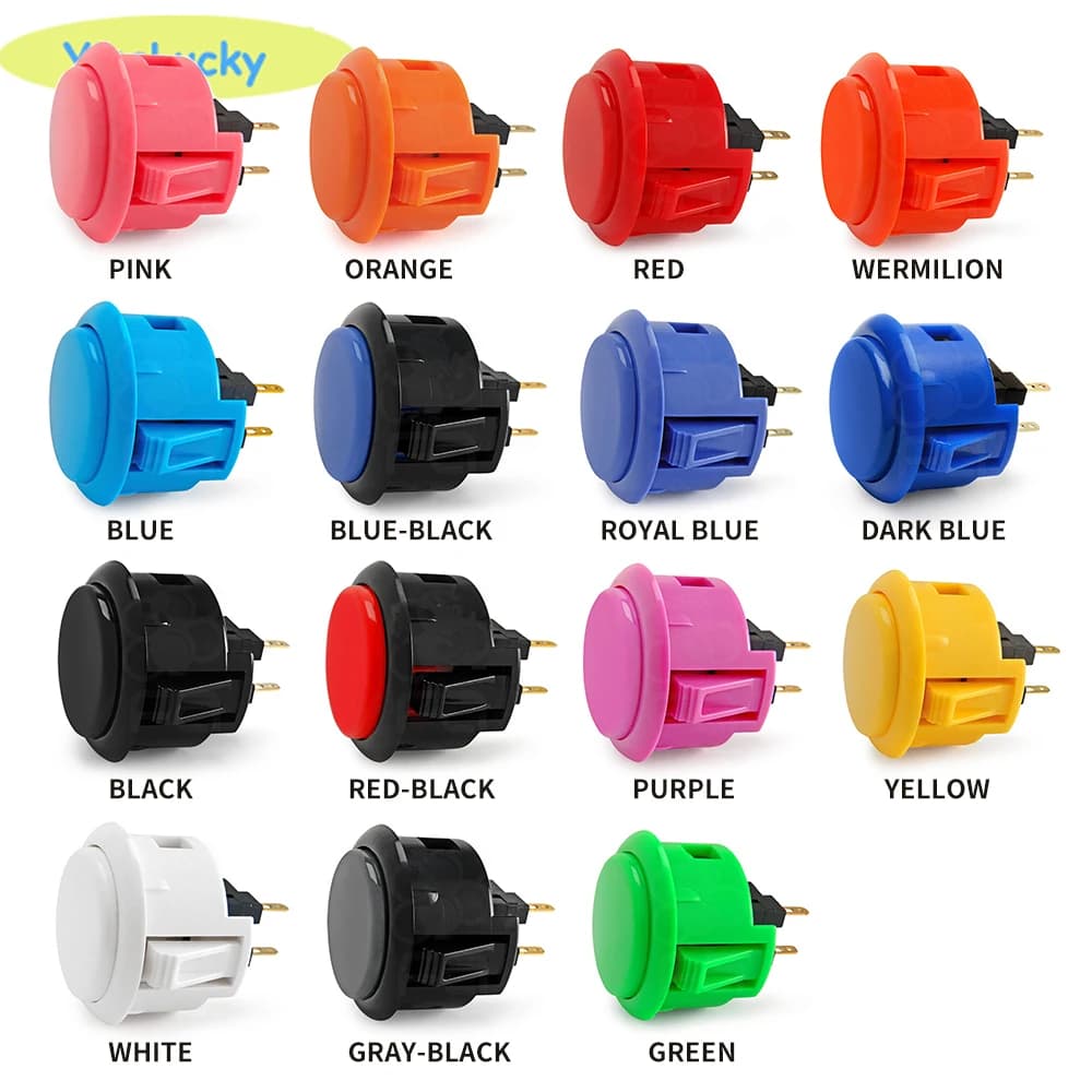 1 pcs Original sanwa button OBSF 30 obsf24 arcade button 24mm 30mm switch Nintendo MAME raspberry pi spare buttons