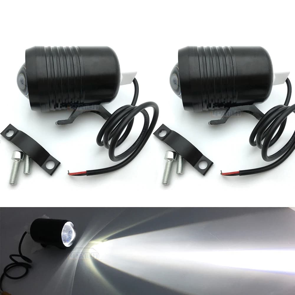 Universale U2 moto LED faro guida fendinebbia lampadina Flash con lente proiettore moto bicicletta ATV SUV Spotlight.