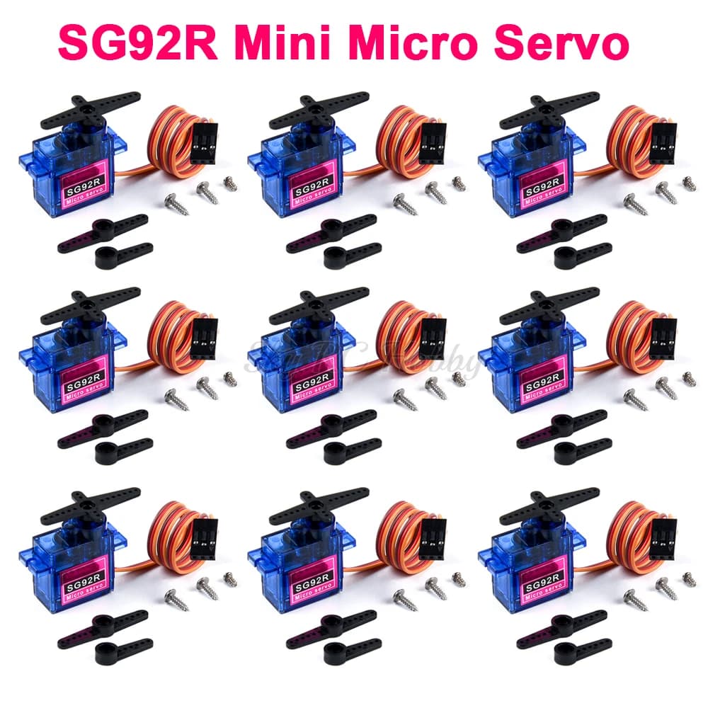 5pcs 10pcs 20pcs 30pcs 50pcs 100pcs NEW SG92R Mini Micro Servo 9g 2.5kg servo per RC Elicottero Aereo Barca Auto Parti di Robot